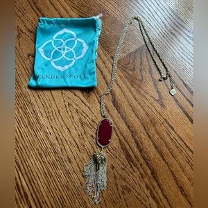 Kendra Scott Rayne long gold pendant necklace